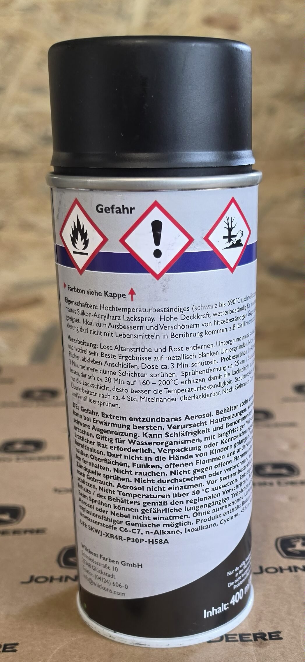 Peinture noire haute température 690°C WILCKENS – Image 2